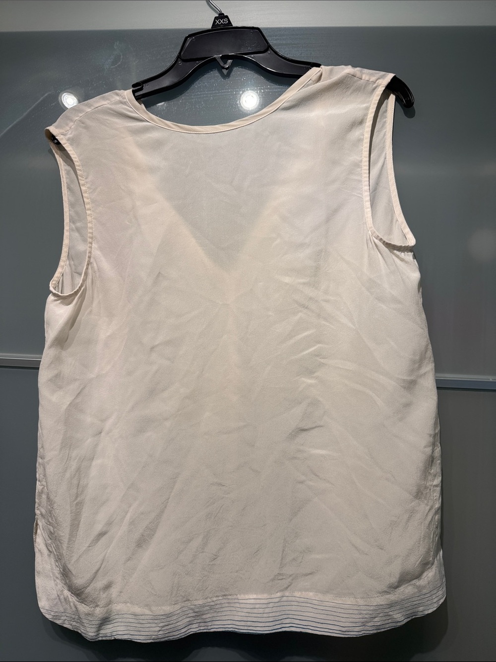 Equipment White Sleeveless Silk Shell Top Small